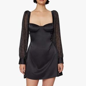 Danielle Bernstein PuffSleeve Velveteen Rose Dress